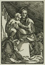 Die Heilige Familie unter dem Baldachin