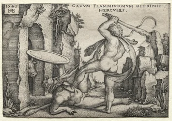 Die Arbeiten des Herkules: Herkules tötet den Riesen Cacus, 1545