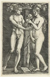 Versuchung von Adam und Eva im Paradies