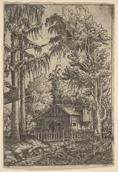 Hütte unter Bäumen, 1551