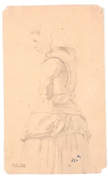 Stehendes Bauernmädchen