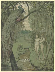 Paradies mit Pfau