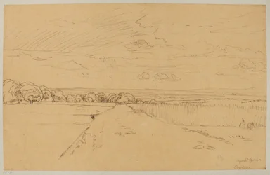 Landschaft mit einer Straße bei Oberursel