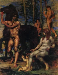 Pferdeführer und Nymphe