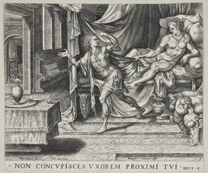 Joseph flieht vor Potiphars Frau
