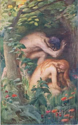 Adam und Eva, Illustration aus Bilder, die lehren Die Kronenserie, 1920