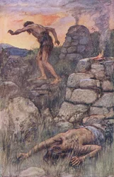Kain und Abel, Illustration aus Bilder, die lehren Die Kronenserie, 1920