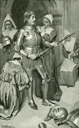 Christian in Rüstung gekleidet