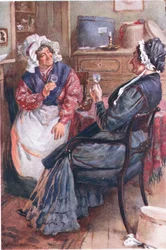 Sarah Gamp und Betsey Prig, Illustrationen für Charakter-Skizzen aus Dickens, zusammengestellt von B.W. Matz, 1924