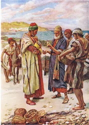 Die kostbare Perle, Illustration aus Harold Copping Pictures: The Crown Series, ca. 1920er Jahre