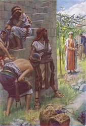 Die bösen Weingärtner, Illustration aus Harold Copping Pictures: The Crown Series, ca. 1920er Jahre