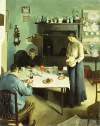 Eine Mahlzeit in der Küche