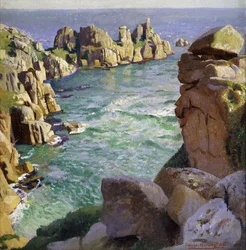 Logans Rock, Porthcurno Beach, Cornwall