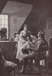 Illustration zu Vanity Fair von William Makepeace Thackeray (Lithografie)