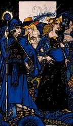 Die Königinnen von Saba, Meath und Connaught Illustration von Harry Clarke aus 