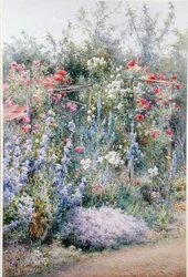 Ecke eines Sommergartens