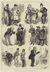 Skizzen in der Lobby des House of Commons