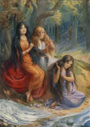 Hladgrun, Olrun und Alvit, aus "Wayland der Schmied"