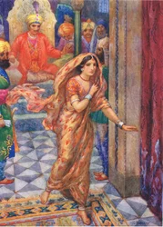 Sie floh aus dem Audienzsaal. Aus dem Ring der Erinnerung, Illustration aus 