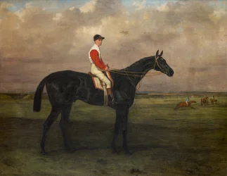 Chippendale-Ein Rennpferd mit Jockey auf der Newmarket-Rennbahn