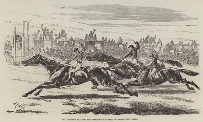 Das entscheidende Rennen für die Cesarewitch Stakes, 1857