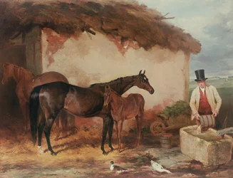 Die Stute vielleicht mit ihrem Fohlen, 1846