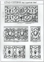 Bleizisternen aus Enfield Old Park, ca. 1900
