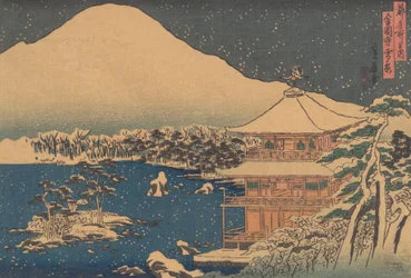 Kinkakuji im Schneefall, Mitte des 19. Jahrhunderts