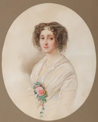 Porträt von Alexandra Mikhaylovna Chelishcheva 1816-1913