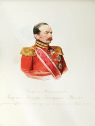 Porträt von Baron Iosif Iosifovich von Velio 1795-1867 aus dem Album der Kaiserlichen Leibgarde, 1846-1849