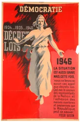 Französisches pro-demokratisches Poster, 1946