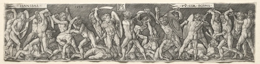 Hannibal kämpft gegen Scipio, 1538