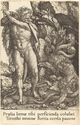 Herkules kämpft mit der Hydra von Lerna