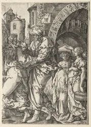 Die Geschichte von Lot: Lot und seine Familie fliehen aus Sodom
