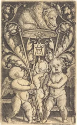 Drei Cupidos und ein Bär