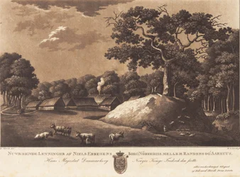 Gegenwärtige Überreste von Niels Ebbesens Burg Nørreriis. E Storch del.