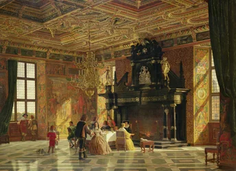 Innenraum der Rittersaal, Schloss Fredericksborg, nahe Kopenhagen