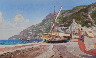 Amalfi, Fischerboote am Strand