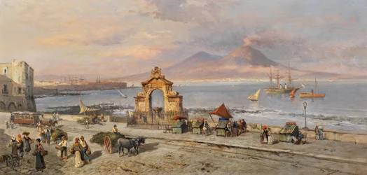 Blick auf die Bucht von Neapel mit dem Vesuv