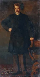 Porträt des Opernsängers Theodor Reichmann 1849-1903, 1879