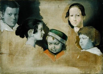 Die fünf ältesten Kinder des Malers Julius Schnorr von Carolsfeld (1794-1872), ca. 1839-40