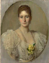 Porträt der russischen Kaiserin Alexandra Fjodorowna 1872-1918, Gemahlin von Zar Nikolaus II., 1897