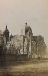 Erster Weltkrieg: Die Ukraine in den Jahren 1914-1916 während der Invasion der deutschen Armee. Blick auf Sumy (s/w Foto)