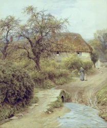 Ein Bauernhof auf einem Hügel, Symondsbury, Dorset
