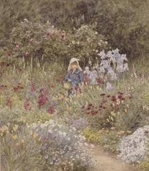 Minna, Illustration zu Happy England von Marcus Huish, veröffentlicht von A & C Black, 1904