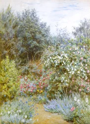 Rosen im Garten von Gertrude Jekyll, Munstead Wood, Surrey