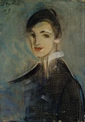 Sängerin in Schwarz, 1916-1917.