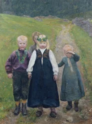 Hochzeitsprozession kleiner Kinder