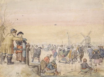 Genießen des Eises, 1630