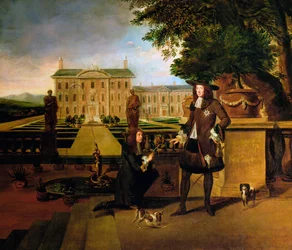 John Rose, der Gärtner des Königs, überreicht Karl II. eine Ananas, 17. Jahrhundert